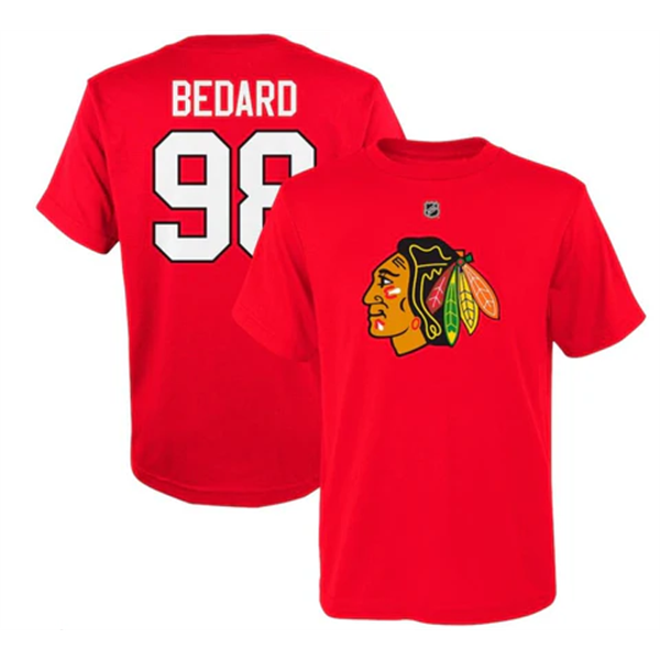 T-SHIRT NHL CHICAGO RED BEDARD JR